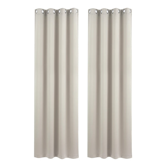 Alona.com.au Home & Garden > Curtains > Curtains & Drapes Artiss Blockout Curtains 2X 132x213cm Thermal Insulated Eyelet Drapes Beige