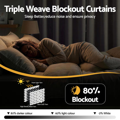 Alona.com.au Home & Garden > Curtains > Curtains & Drapes Artiss Blockout Curtains 2X 132x213cm Thermal Insulated Eyelet Drapes Beige