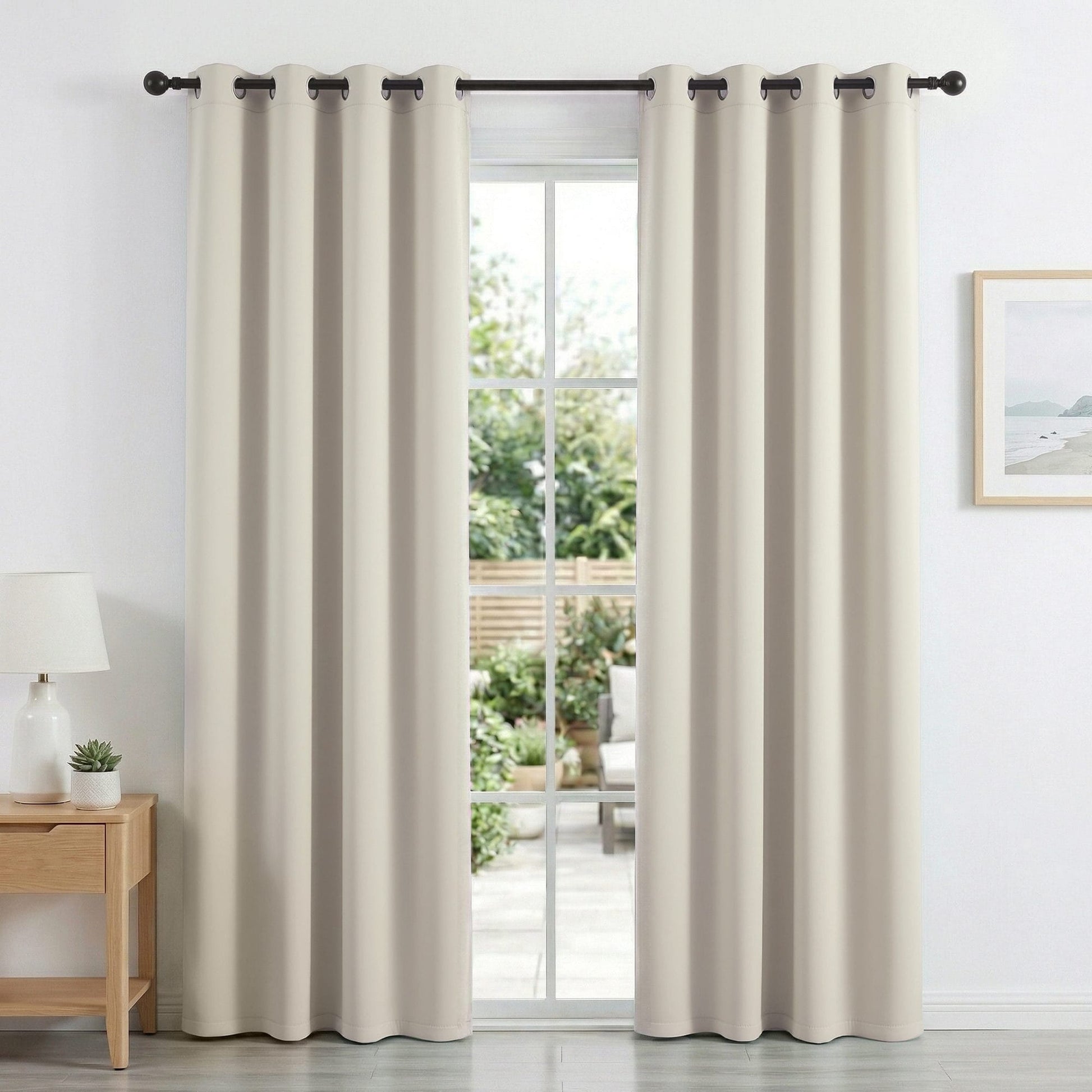 Alona.com.au Home & Garden > Curtains > Curtains & Drapes Artiss Blockout Curtains 2X 132x213cm Thermal Insulated Eyelet Drapes Beige