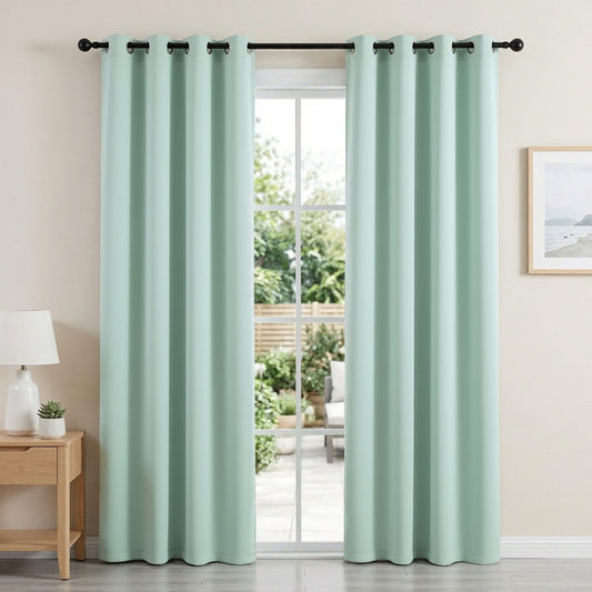 Alona.com.au Home & Garden > Curtains > Curtains & Drapes Artiss Blockout Curtains 2X 132x213cm Thermal Insulated Eyelet Drapes Green