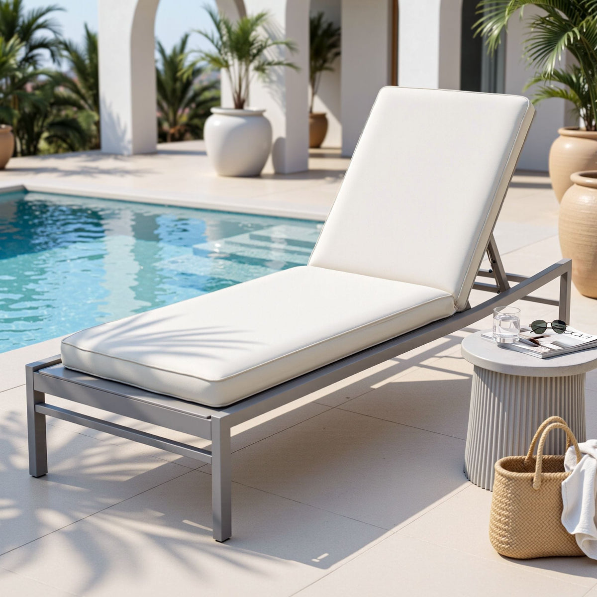 Alona.com.au Home & Garden > Decor > Cushions & Throws Gardeon Outdoor Chaise Lounge Cushion Lounge Chair Pad Sunbed Mattress Beige
