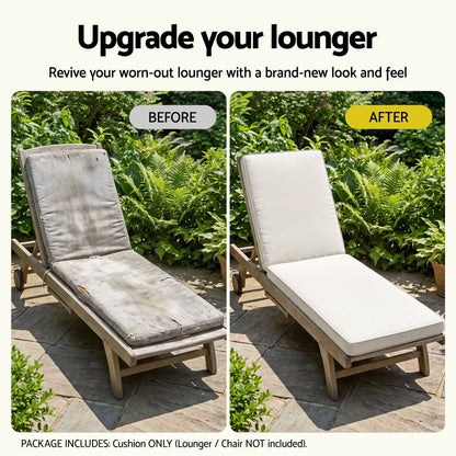 Alona.com.au Home & Garden > Decor > Cushions & Throws Gardeon Outdoor Chaise Lounge Cushion Lounge Chair Pad Sunbed Mattress Beige