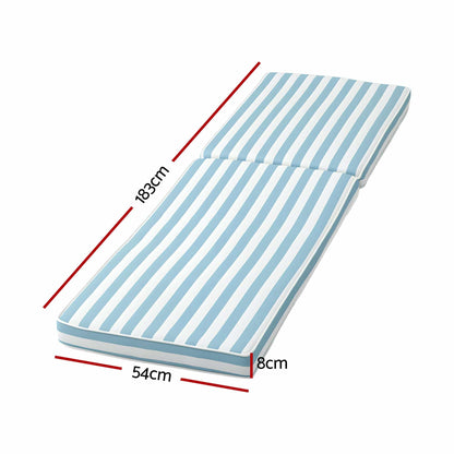 Alona.com.au Home & Garden > Decor > Cushions & Throws Gardeon Outdoor Chaise Lounge Cushion Lounge Chair Pad Sunbed Mattress Blue