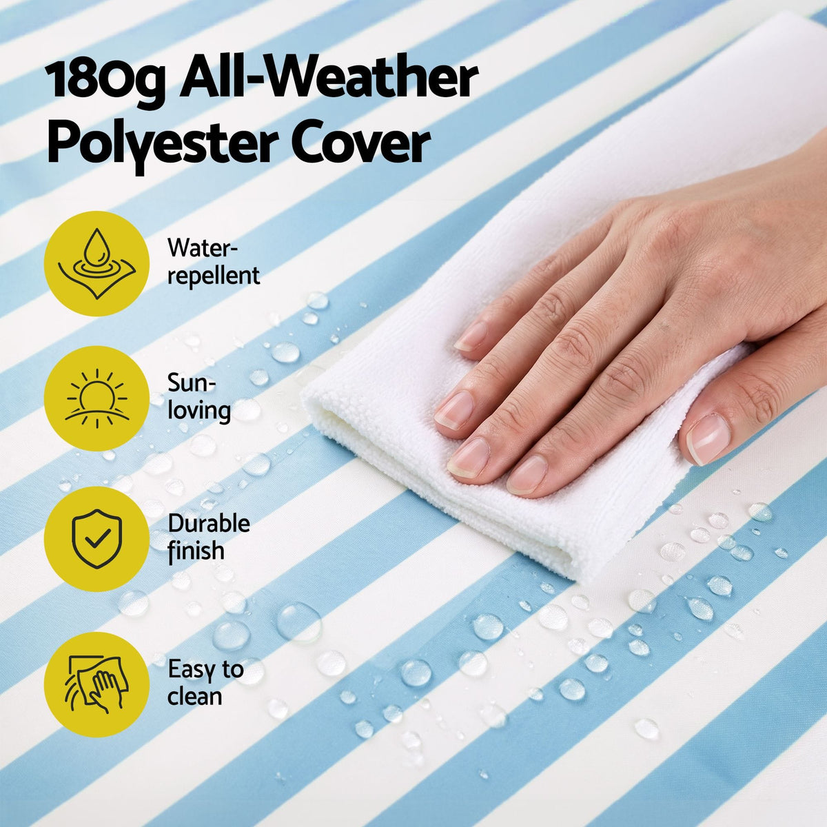 Alona.com.au Home & Garden > Decor > Cushions & Throws Gardeon Outdoor Chaise Lounge Cushion Lounge Chair Pad Sunbed Mattress Blue