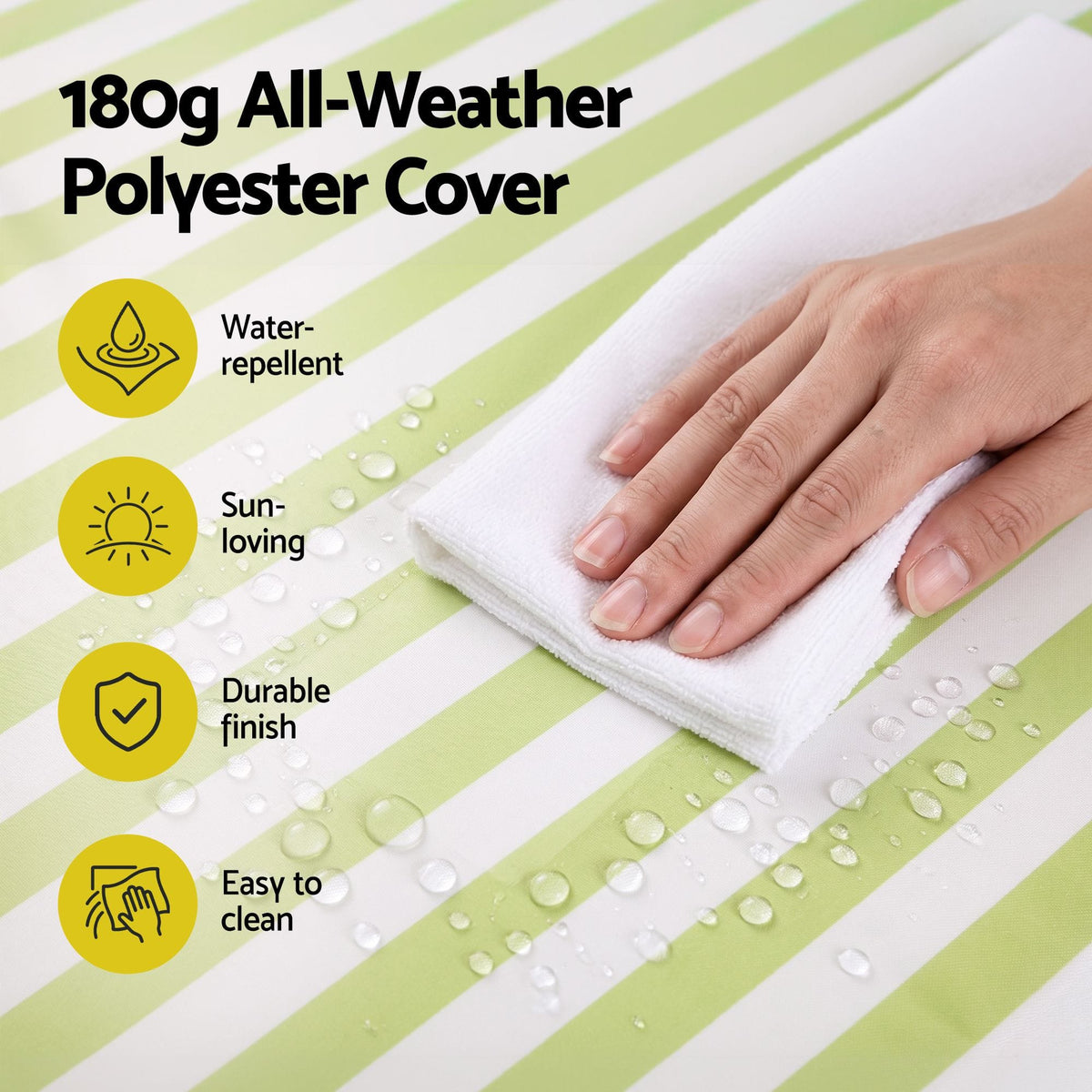 Alona.com.au Home & Garden > Decor > Cushions & Throws Gardeon Outdoor Chaise Lounge Cushion Lounge Chair Pad Sunbed Mattress Green