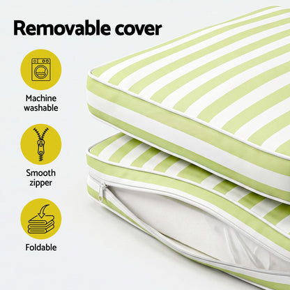 Alona.com.au Home & Garden > Decor > Cushions & Throws Gardeon Outdoor Chaise Lounge Cushion Lounge Chair Pad Sunbed Mattress Green