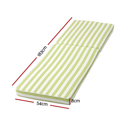 Alona.com.au Home & Garden > Decor > Cushions & Throws Gardeon Outdoor Chaise Lounge Cushion Lounge Chair Pad Sunbed Mattress Green