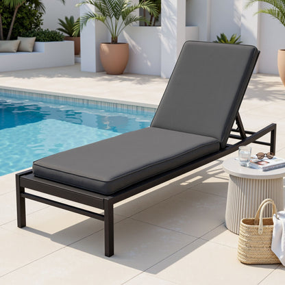 Alona.com.au Home & Garden > Decor > Cushions & Throws Gardeon Outdoor Chaise Lounge Cushion Lounge Chair Pad Sunbed Mattress Grey