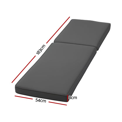 Alona.com.au Home & Garden > Decor > Cushions & Throws Gardeon Outdoor Chaise Lounge Cushion Lounge Chair Pad Sunbed Mattress Grey