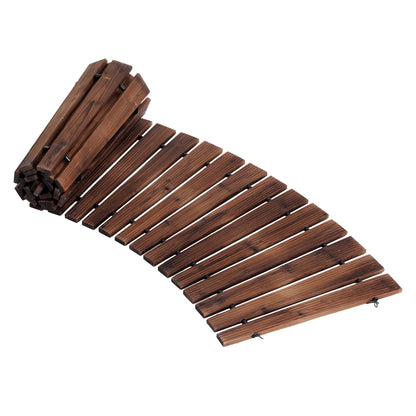 Alona.com.au Home & Garden > Decor > Garden Ornaments Gardeon 8FT Wooden Garden Pathway Roll-Out Curved Walkway Outdoor Backyard Charcoal Brown