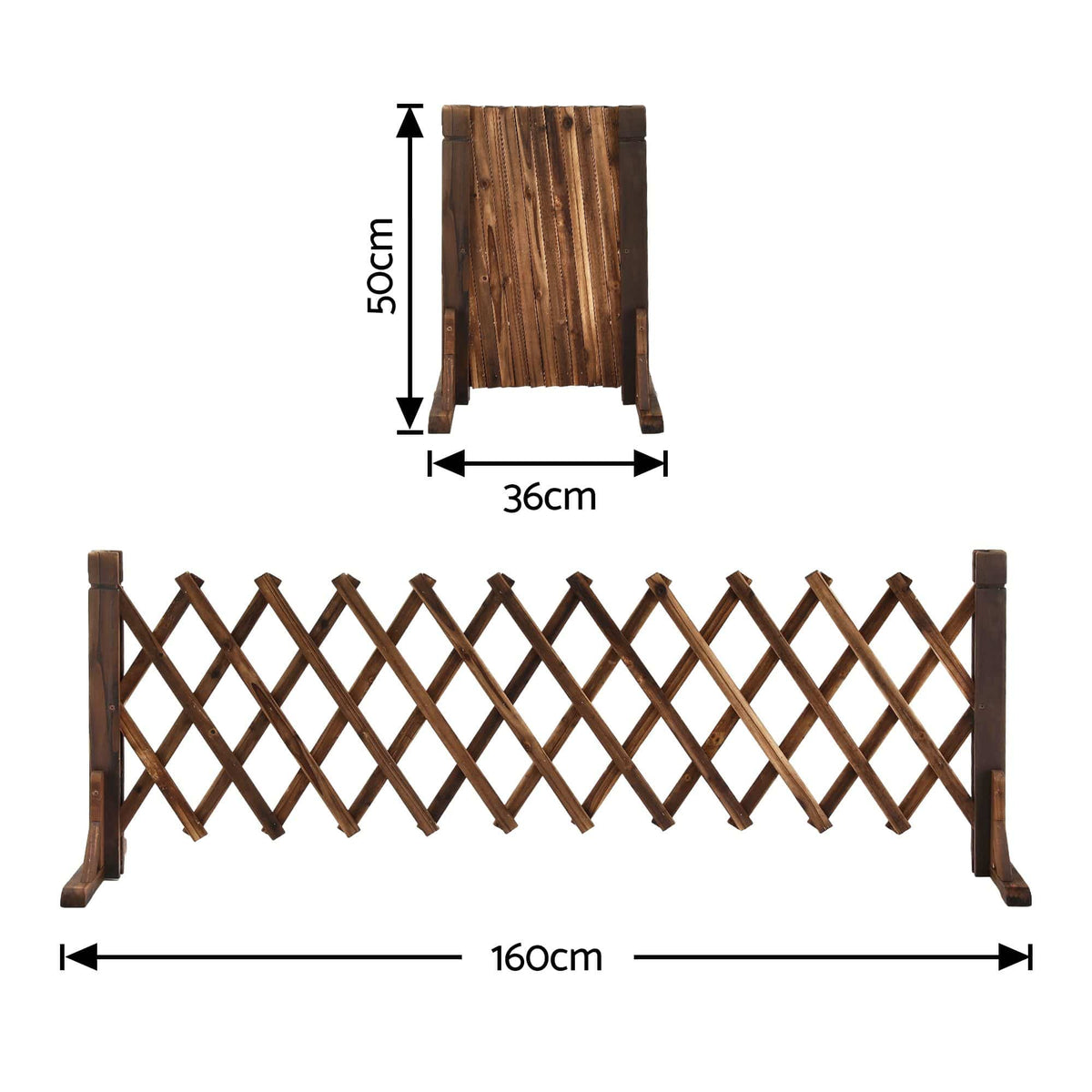Alona.com.au Home & Garden > Decor > Garden Ornaments Gardeon Garden Fences Expandable Wooden Trellis Fence Plant Frame 160cm Brown