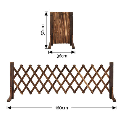 Alona.com.au Home & Garden > Decor > Garden Ornaments Gardeon Garden Fences Expandable Wooden Trellis Fence Plant Frame 160cm Brown