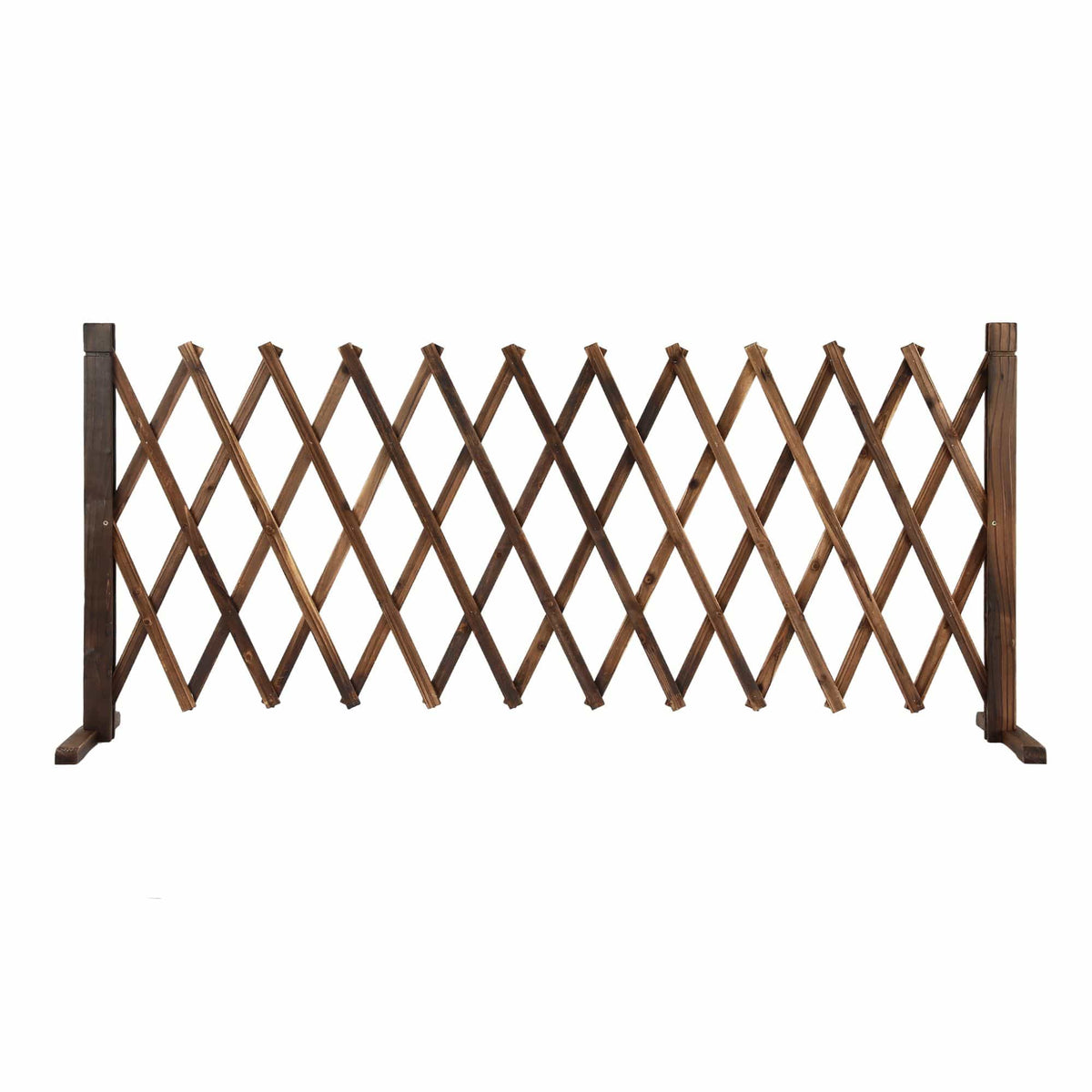 Alona.com.au Home & Garden > Decor > Garden Ornaments Gardeon Garden Fences Expandable Wooden Trellis Fence Plant Frame 200cm Brown