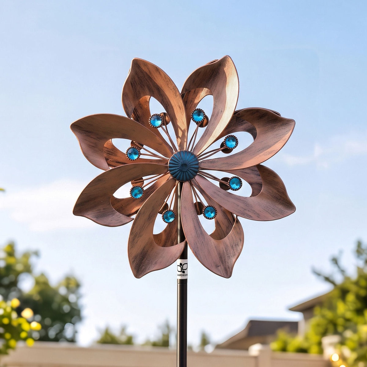 Alona.com.au Home & Garden > Decor > Garden Ornaments Gardeon Garden Windmill Double Layer Metal Wind Spinner 190cm Bronze