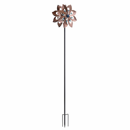 Alona.com.au Home & Garden > Decor > Garden Ornaments Gardeon Garden Windmill Double Layer Metal Wind Spinner 190cm Bronze
