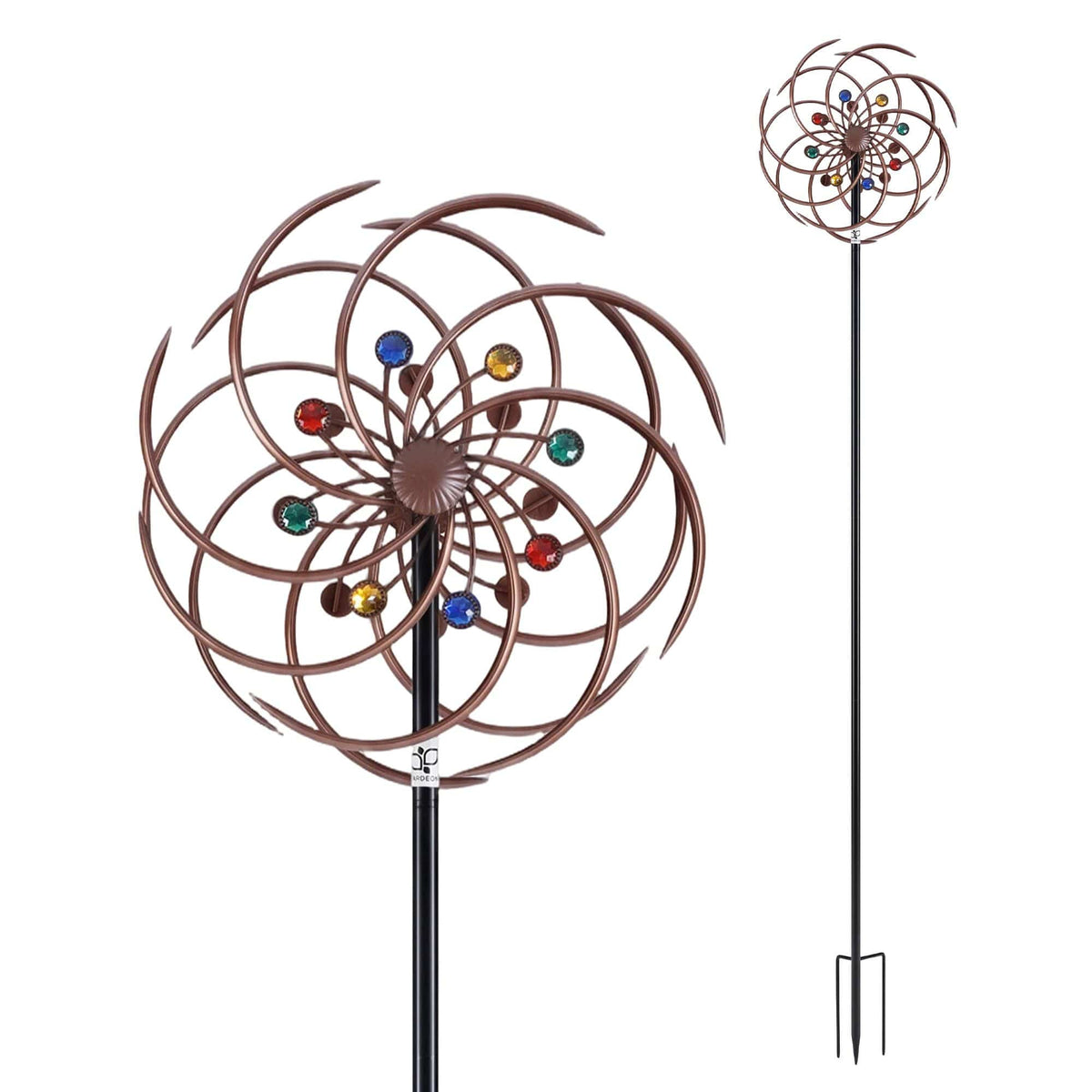 Alona.com.au Home & Garden > Decor > Garden Ornaments Gardeon Garden Windmill Metal Wind Spinner Double Layer 190cm Bronze