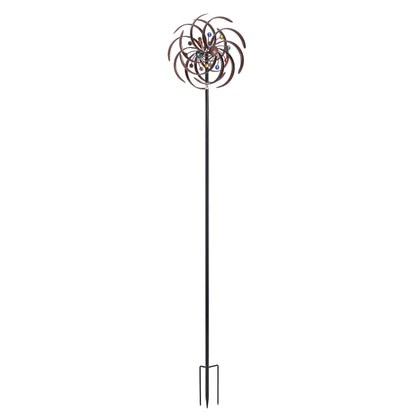 Alona.com.au Home & Garden > Decor > Garden Ornaments Gardeon Garden Windmill Metal Wind Spinner Double Layer 190cm Bronze