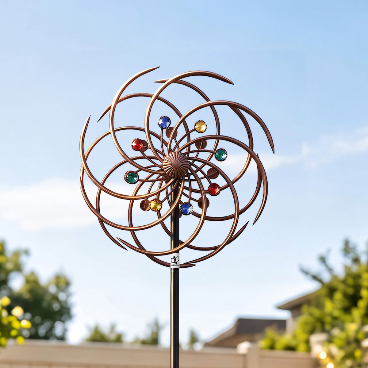 Alona.com.au Home & Garden > Decor > Garden Ornaments Gardeon Garden Windmill Metal Wind Spinner Double Layer 190cm Bronze
