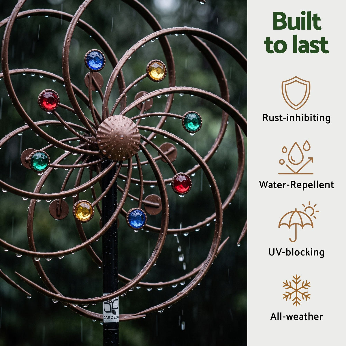 Alona.com.au Home & Garden > Decor > Garden Ornaments Gardeon Garden Windmill Metal Wind Spinner Double Layer 190cm Bronze