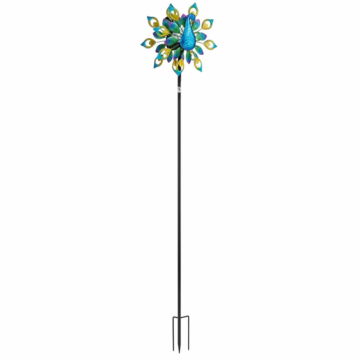 Alona.com.au Home & Garden > Decor > Garden Ornaments Gardeon Garden Windmill Solar Light Colorful Peacock Metal Spinner 190cm