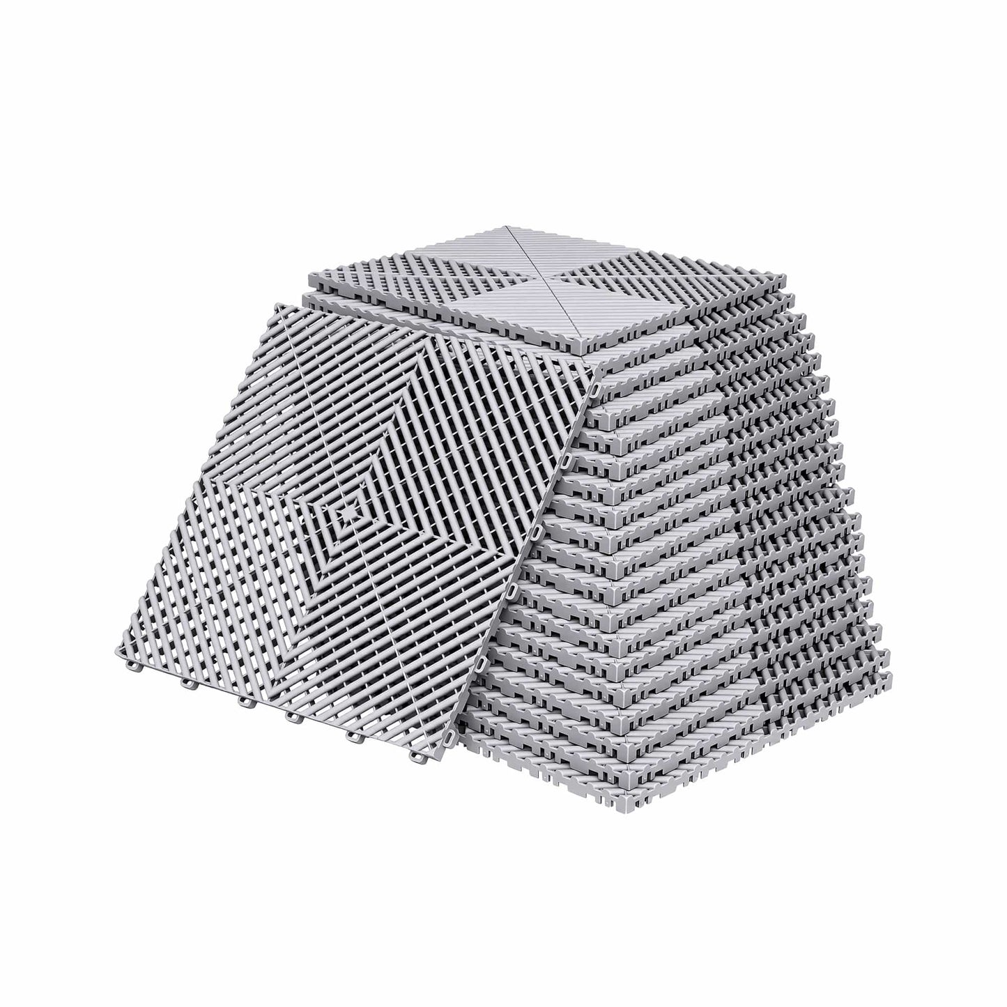 Alona.com.au Home & Garden > DIY > Flooring Giantz 20PCS Garage Floor Tiles Interlocking Drainage Non-Slip Tiles Heavy Duty for Workshop Grey