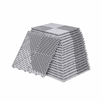 Alona.com.au Home & Garden > DIY > Flooring Giantz 20PCS Garage Floor Tiles Interlocking Drainage Non-Slip Tiles Heavy Duty for Workshop Grey
