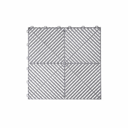 Alona.com.au Home & Garden > DIY > Flooring Giantz 20PCS Garage Floor Tiles Interlocking Drainage Non-Slip Tiles Heavy Duty for Workshop Grey