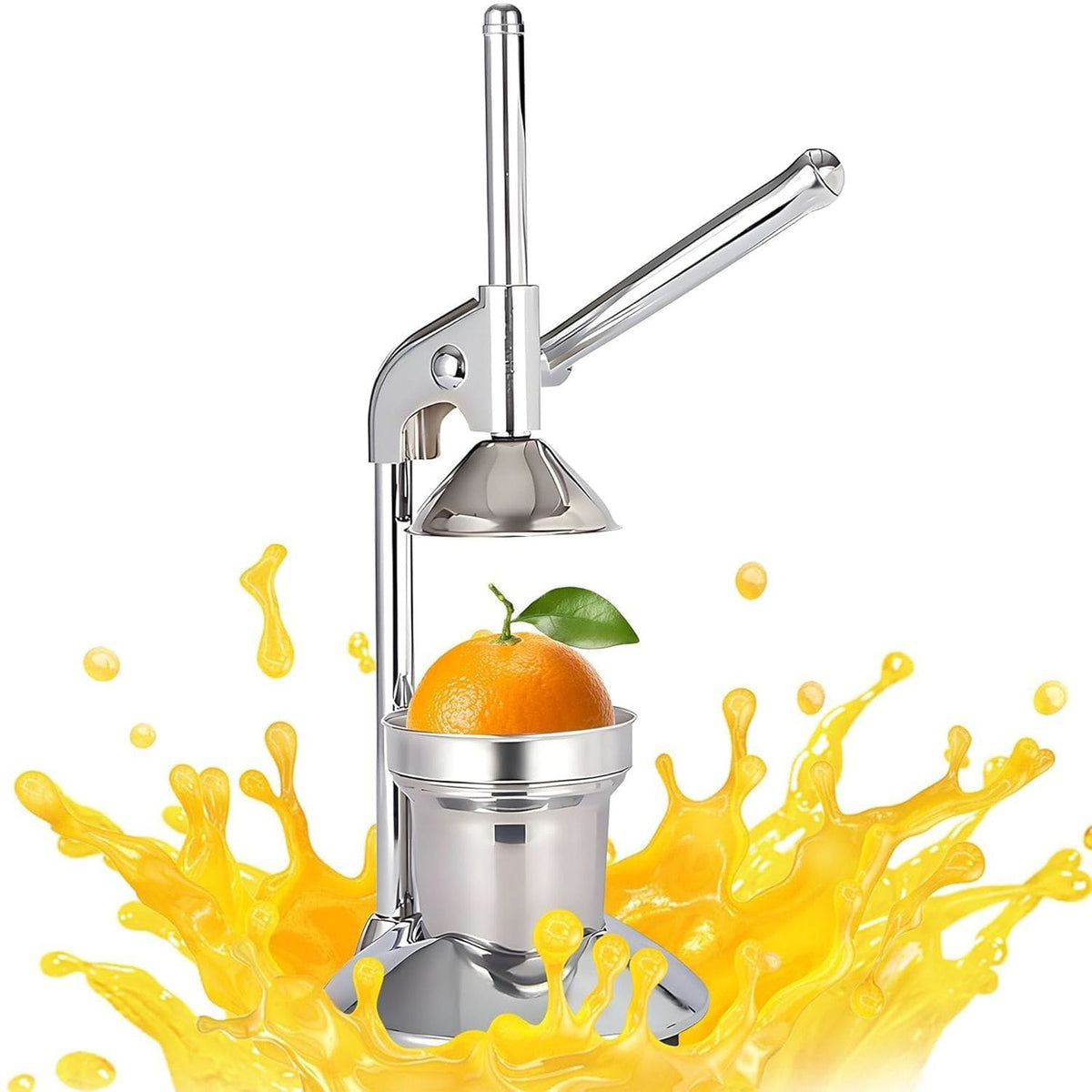 Alona.com.au Home & Garden > DIY > Kitchen & Bathroom DIY Manual Juicer Press | Stainless Steel, Commercial Grade & Easy to Clean, Hand Press for Citrus/Orange, Professional Fruit Squeezer, Silver