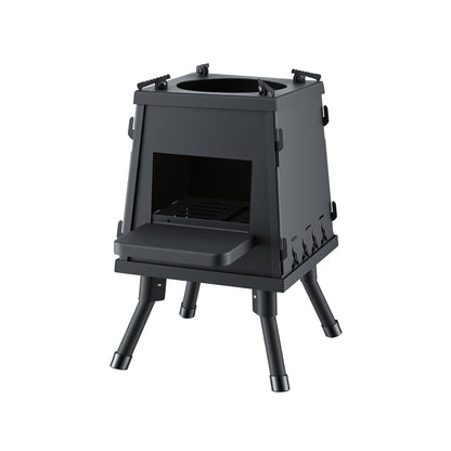 Alona.com.au Home & Garden > Firepits > Fire Pits Grillz Fire Pit BBQ Portable Outdoor Fireplace Metal Camping Stove for Boiling Water, BBQ, Picnics