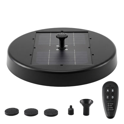 Alona.com.au Home & Garden > Fountains > Fountains & Ponds Gardeon Solar Fountain Pumps Bird Bath Battery Backup LED Remote Black 27cm