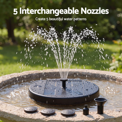 Alona.com.au Home & Garden > Fountains > Fountains & Ponds Gardeon Solar Fountain Pumps Bird Bath Battery Backup LED Remote Black 27cm