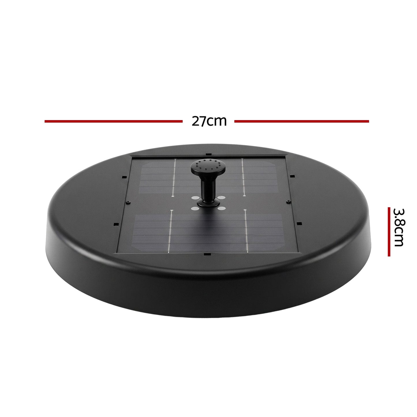 Alona.com.au Home & Garden > Fountains > Fountains & Ponds Gardeon Solar Fountain Pumps Bird Bath Battery Backup LED Remote Black 27cm