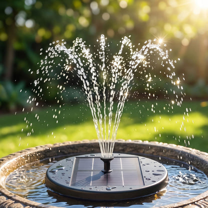 Alona.com.au Home & Garden > Fountains > Fountains & Ponds Gardeon Solar Fountain Pumps Bird Bath Battery Backup LED Remote Black 27cm