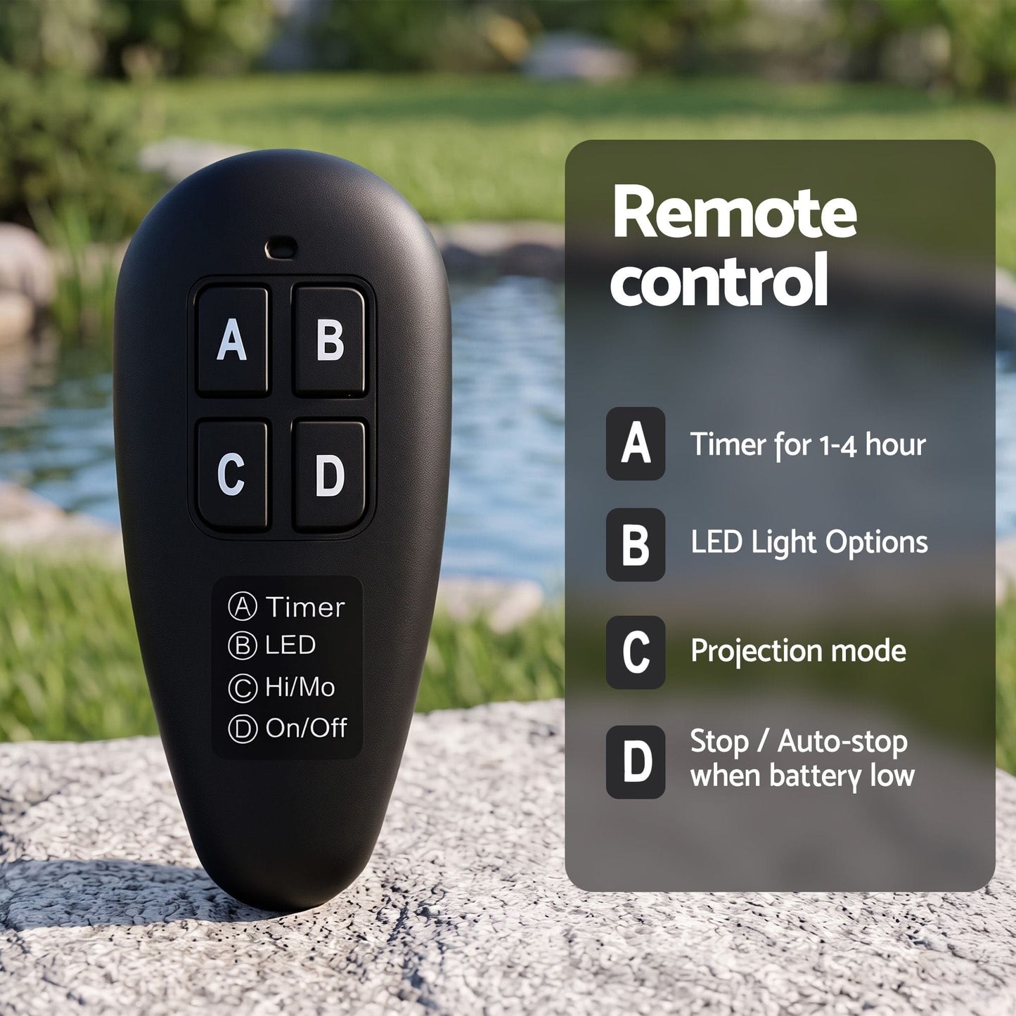 Alona.com.au Home & Garden > Fountains > Fountains & Ponds Gardeon Solar Fountain Pumps Bird Bath Battery Backup LED Remote Black 27cm