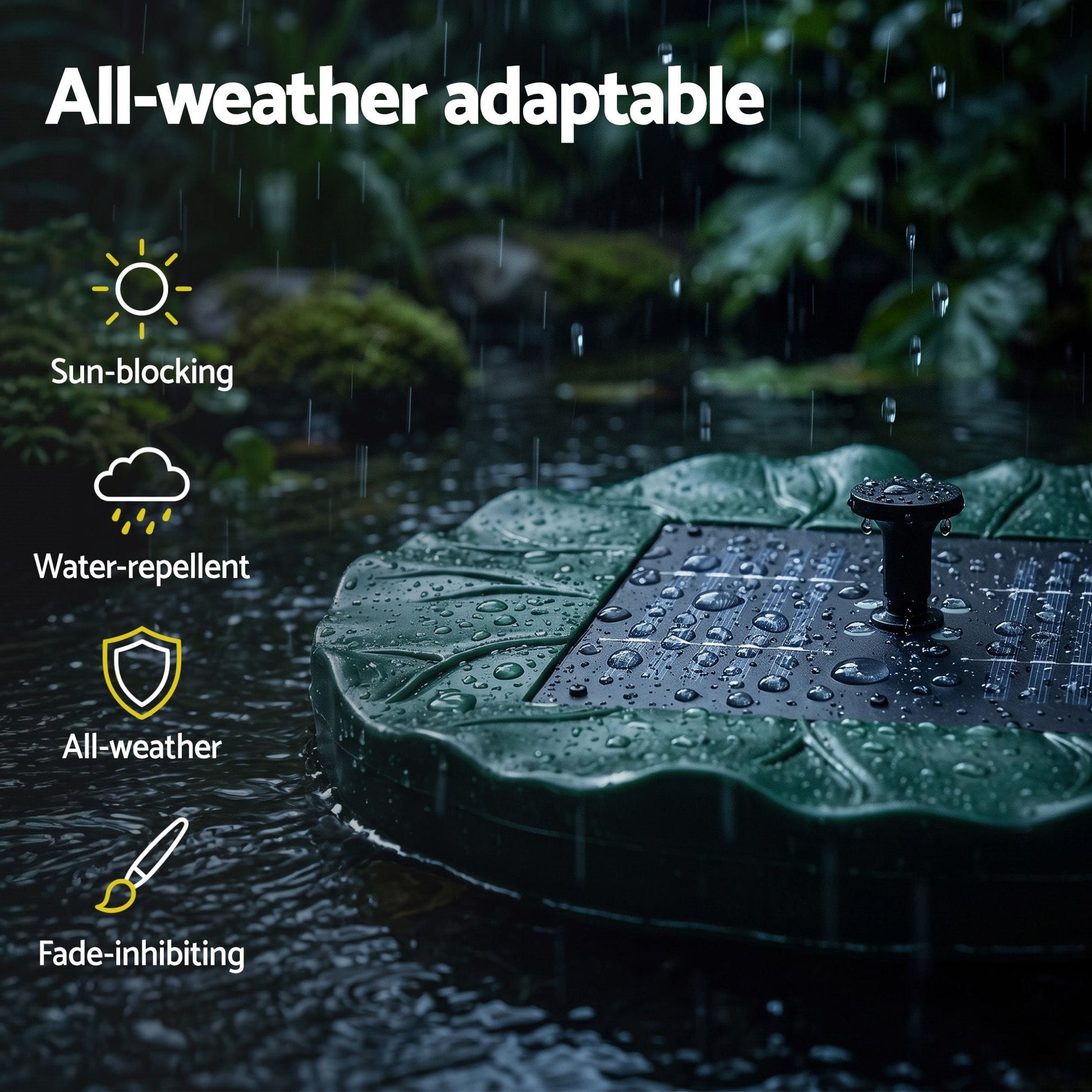 Alona.com.au Home & Garden > Fountains > Fountains & Ponds Gardeon Solar Fountain Pumps Bird Bath Floating Lotus Desig Water Feature 31cm