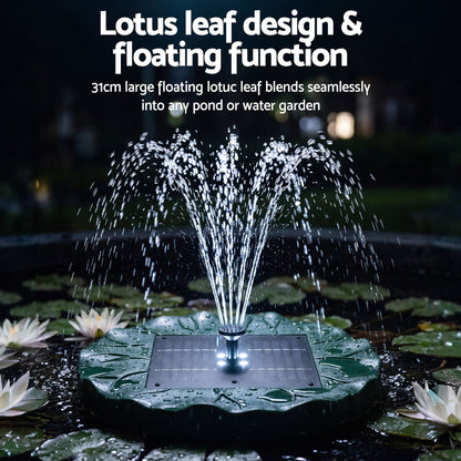 Alona.com.au Home & Garden > Fountains > Fountains & Ponds Gardeon Solar Fountain Pumps Bird Bath Floating Lotus Desig Water Feature 31cm