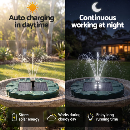 Alona.com.au Home & Garden > Fountains > Fountains & Ponds Gardeon Solar Fountain Pumps Bird Bath Floating Lotus Desig Water Feature 31cm