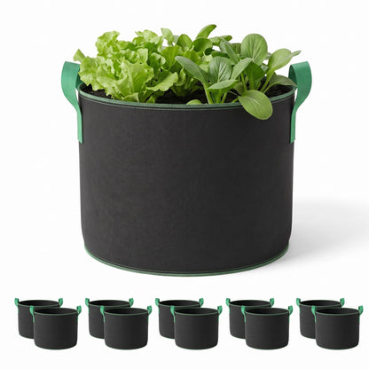 Alona.com.au Home & Garden > Garden Beds > Garden Beds & Planters Green Fingers 20 Gallon Grow Bags 300gsm thick Aeration Fabric Pots 10 Pack