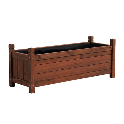 Alona.com.au Home & Garden > Garden Beds > Garden Beds & Planters Green Fingers Garden Bed Wooden Planter Box Raised Container Growing 90x30x33cm Brown