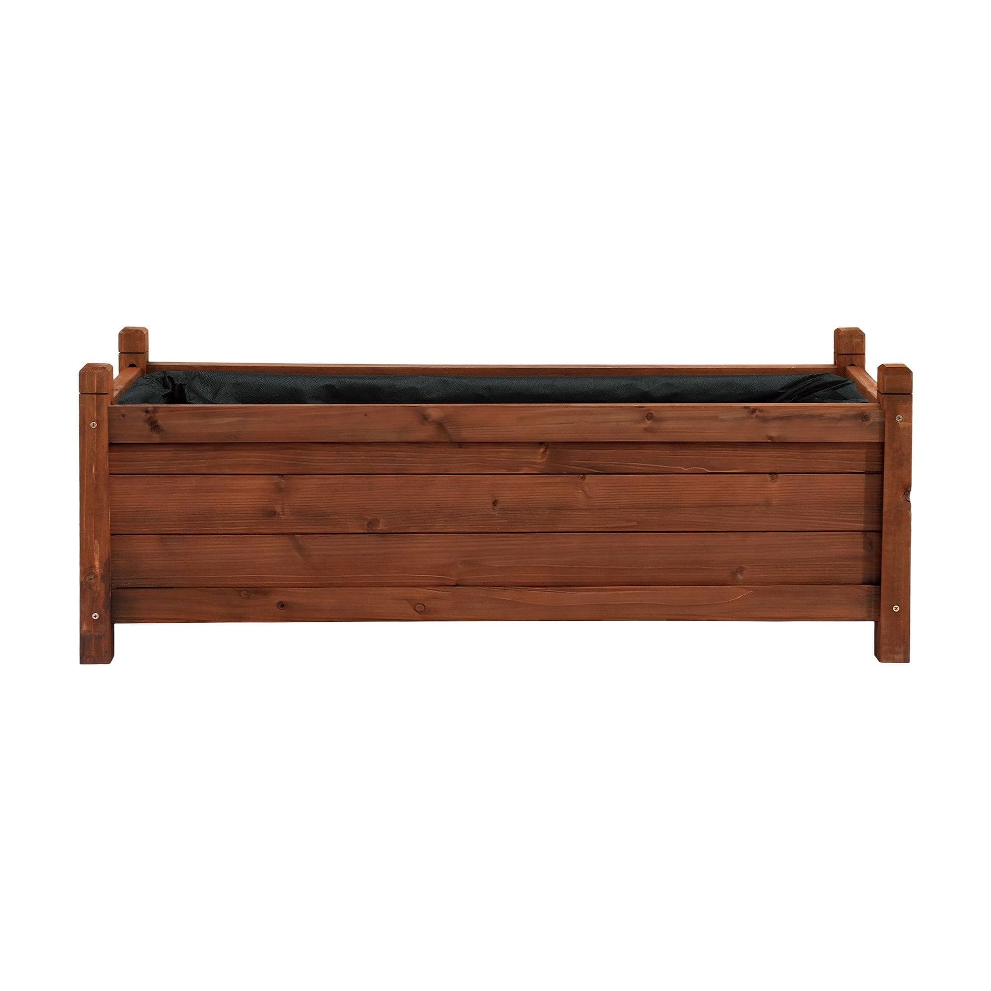 Alona.com.au Home & Garden > Garden Beds > Garden Beds & Planters Green Fingers Garden Bed Wooden Planter Box Raised Container Growing 90x30x33cm Brown