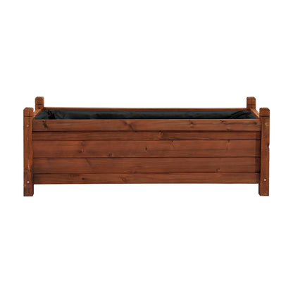 Alona.com.au Home & Garden > Garden Beds > Garden Beds & Planters Green Fingers Garden Bed Wooden Planter Box Raised Container Growing 90x30x33cm Brown