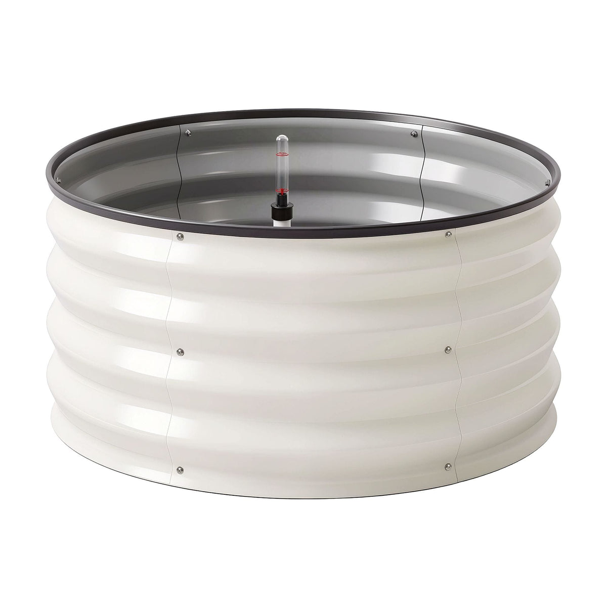 Alona.com.au Home & Garden > Garden Beds > Garden Beds & Planters Green Fingers Self Watering Round Garden Bed Galvanised for Balcony Deck 60x60x30cm