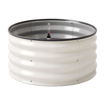 Alona.com.au Home & Garden > Garden Beds > Garden Beds & Planters Green Fingers Self Watering Round Garden Bed Galvanised for Balcony Deck 60x60x30cm