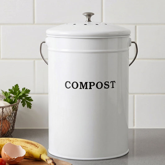Alona.com.au Home & Garden > Garden Tools > Gardening Accessories Gardeon Compost Bin Kitchen Compost Caddy Food Waste Bin Bench White