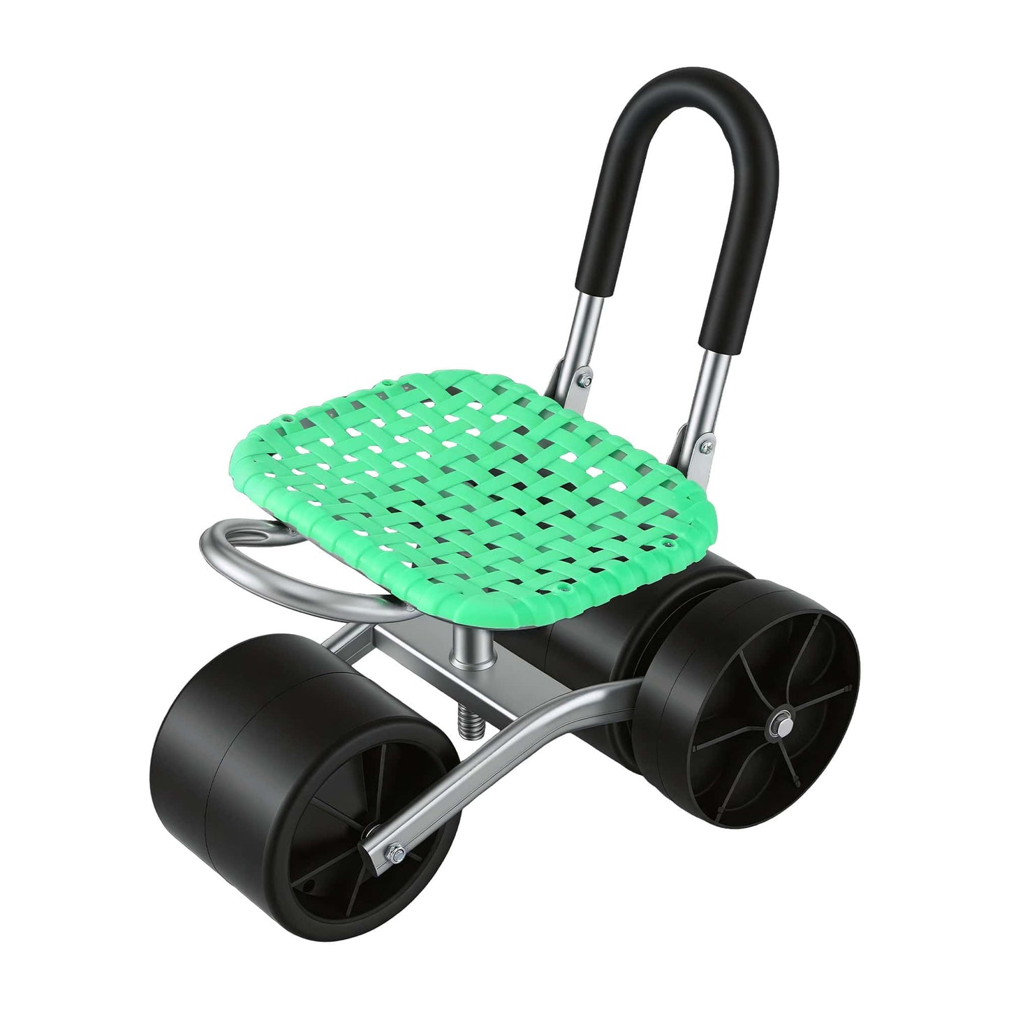 Alona.com.au Home & Garden > Garden Tools > Gardening Tools Gardeon Gardening Cart with 360° Swivel Seat | Rolling Work Seat with Adjustable Height & All-Terrain Wheels | 130KG Capacity Heavy Duty Garden Scooter for Back Pain Relief & Vehicle Detailing | Foldable Backrest & Ventilated Seat, Green