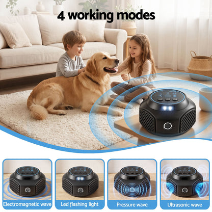 Alona.com.au Home & Garden > Garden Tools > Gardening Tools Gardeon Ultrasonic Rat Repeller 360 Degree 4 Modes Pest Repeller Black