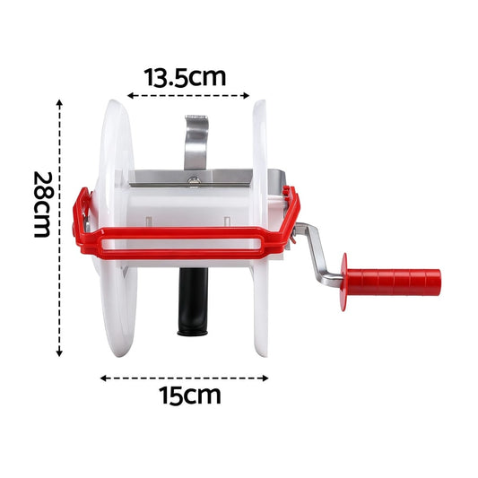 Alona.com.au Home & Garden > Gate Openers > Fence & Gate Accessories Giantz Electric Fence Reel Geared Portable Polywire Fencing Farm White