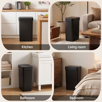 Alona.com.au Home & Garden > Kitchen Bins > Automatic Bins Artiss Rubbish Bin 50L Sensor Kitchen Automatic Motion Plastic Touchless Black