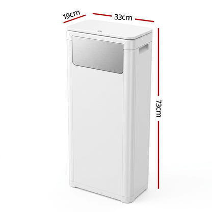 Alona.com.au Home & Garden > Kitchen Bins > Automatic Bins Cefito 30L Commercial Trash Can with Lid Front Push Flap Rubbish Bin White