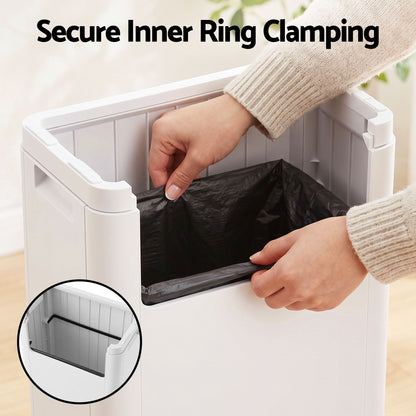 Alona.com.au Home & Garden > Kitchen Bins > Automatic Bins Cefito 30L Commercial Trash Can with Lid Front Push Flap Rubbish Bin White
